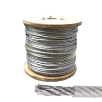 Трос стальной в оплетке ПВХ  5 мм 150 м, "MAXIMUM"